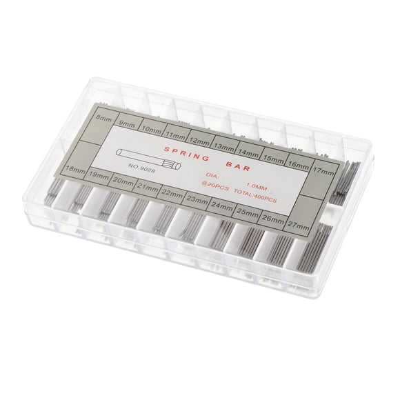 400x Barras de resorte para correas de reloj Herramienta de reparación Resistente, práctica y portátil para pasadores de enlace de anteojos para