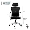 thumbnail image 2 of Silla Oficina Ergonomica Soporte Lumbar Material Respirable negro, 2 of 6