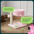 thumbnail image 5 of Amolife 14.1" Cat Tree with Hammock, Sisal Scratching Post, Plush Bed, Stable Cat Furniture for Indoor Cats and Kittens, Pink, 5 of 9
