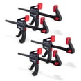 thumbnail image 3 of POWERTEC 4PK 6-Inch Bar Clamps with Spreader, Trigger Clamps for Woodworking, One-Handed Carpenter Quick Clamp Sets for Gluing, Wood Clamps for Woodworking Tools (71593), 3 of 7