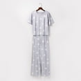 thumbnail image 6 of Seductiva Clothing Items women's pajama sets Women Printed Sleepwear Round Neck Short Sleeve Tops with Long Pants Pajama Set, 6 of 9