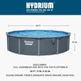 thumbnail image 3 of Bestway Hydrium 18' x 52" Steel Side Wall Above Ground Pool w/ Sand Pump & Accessories, 3 of 9