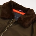 thumbnail image 2 of Tommy Hilfiger Mens Bomber Jacket Zip Up Faux Fur Collar 159AN971 Olive S, 2 of 3