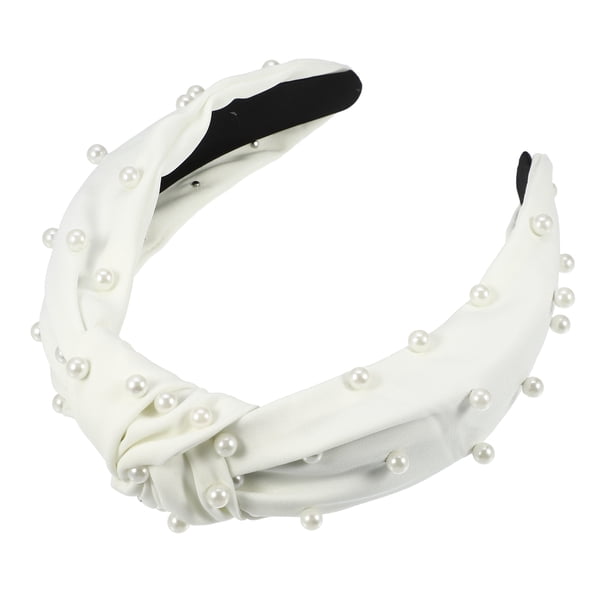 Diadema de Perlas Anudadas Unique Bargains estilo Casual blanco