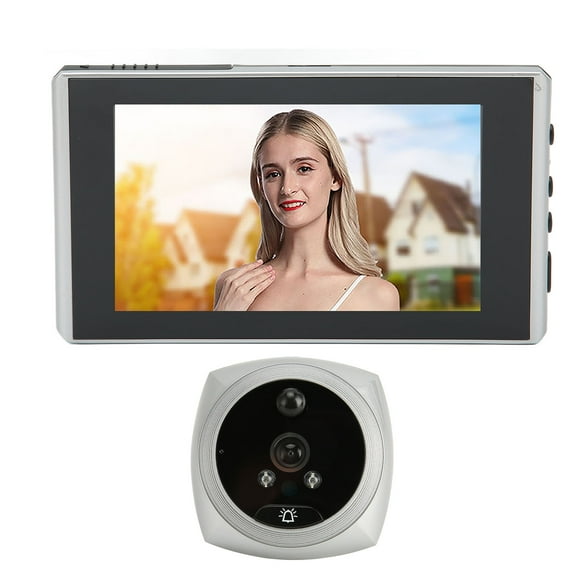 Front Door Camera, Digital Door Viewer Peephole Door Camera For Apartment Doorbell Camera 1080P Color Night Human Body Detection 4.5 Inch Screen Smart Digital Doorbell