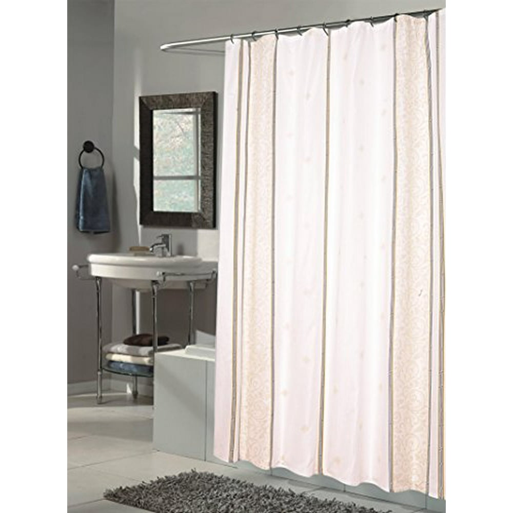 Royal Bath Extra Long Water Repellant Fabric Shower Curtain Liner with