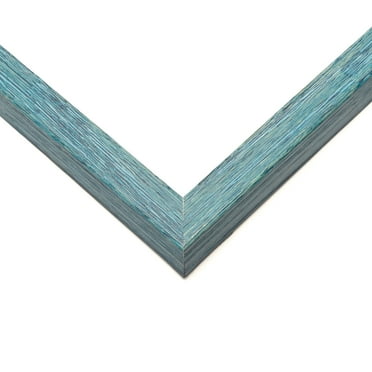 6x11 Shadow Box Frame Blue | 1.125 inches Deep Real Wood Rustic Shadowbox Display Frame | UV