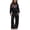 Black, variant on Girls Hoodie and Pants Set Hooded Long Sleeve Fleece Lined Warm Solid Color Wide Leg Pants Fall Winter Casual Sport Wear 2-Piece Outfit 5-14 Years