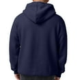 thumbnail image 5 of HaHaHappy Men's Hoodie Sweatshirt Pullover Fleece Hooded Athletic Sweat Shirt Drawstring Hoodies Long Sleeve Kangaroo Pockets Navy L, 5 of 5