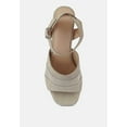 thumbnail image 6 of SIGRID Fine Suede Block Heeled Sandal in Nude, 6 of 7