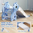 thumbnail image 6 of Kadyn 3 in 1 Toddler Slide Kids Slide for Age 1-3, Freestanding Kids Slide with Climber, Basketball Hoop and Ball, Giraffe Design, Blue, 6 of 7