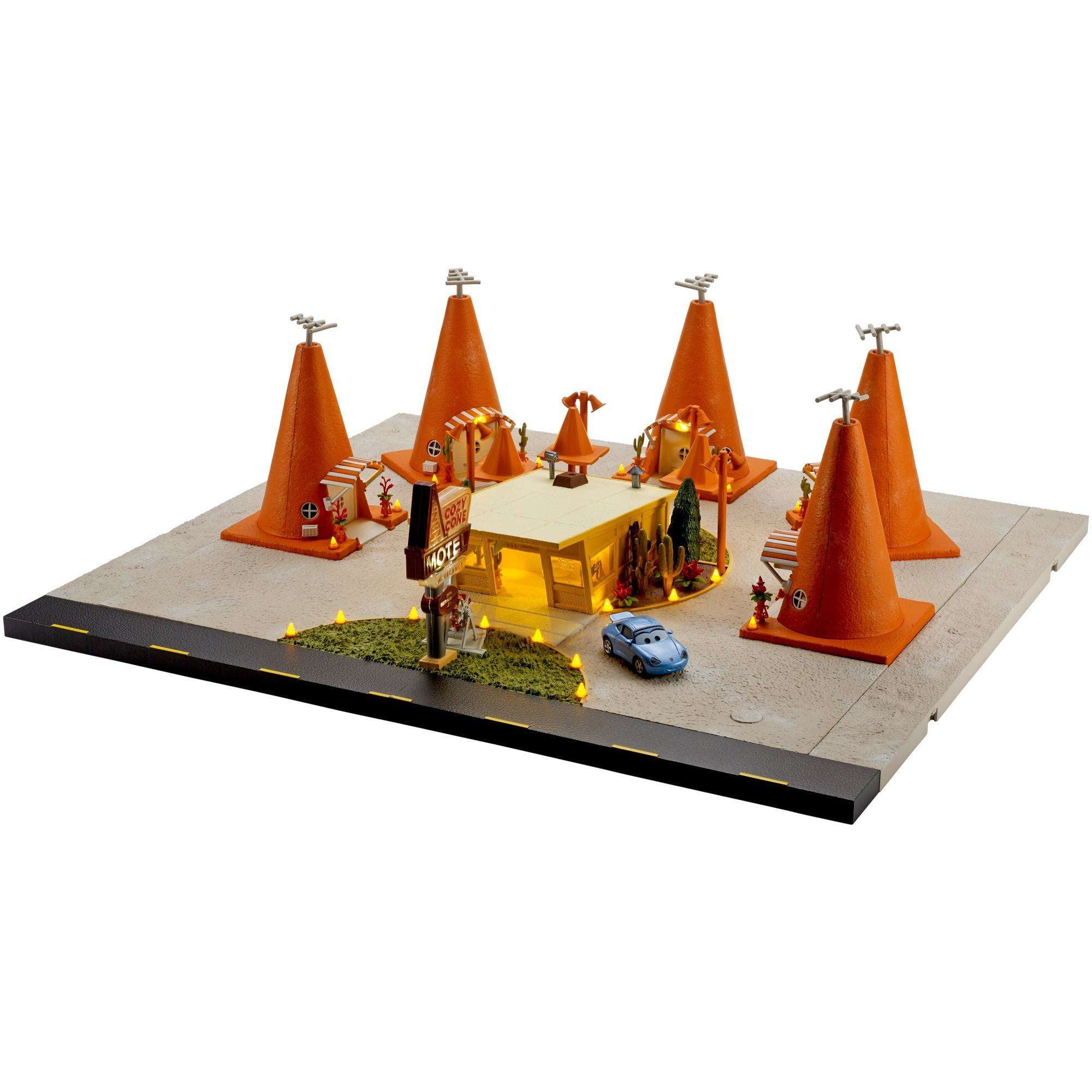 Cars cozy cone store motel playset