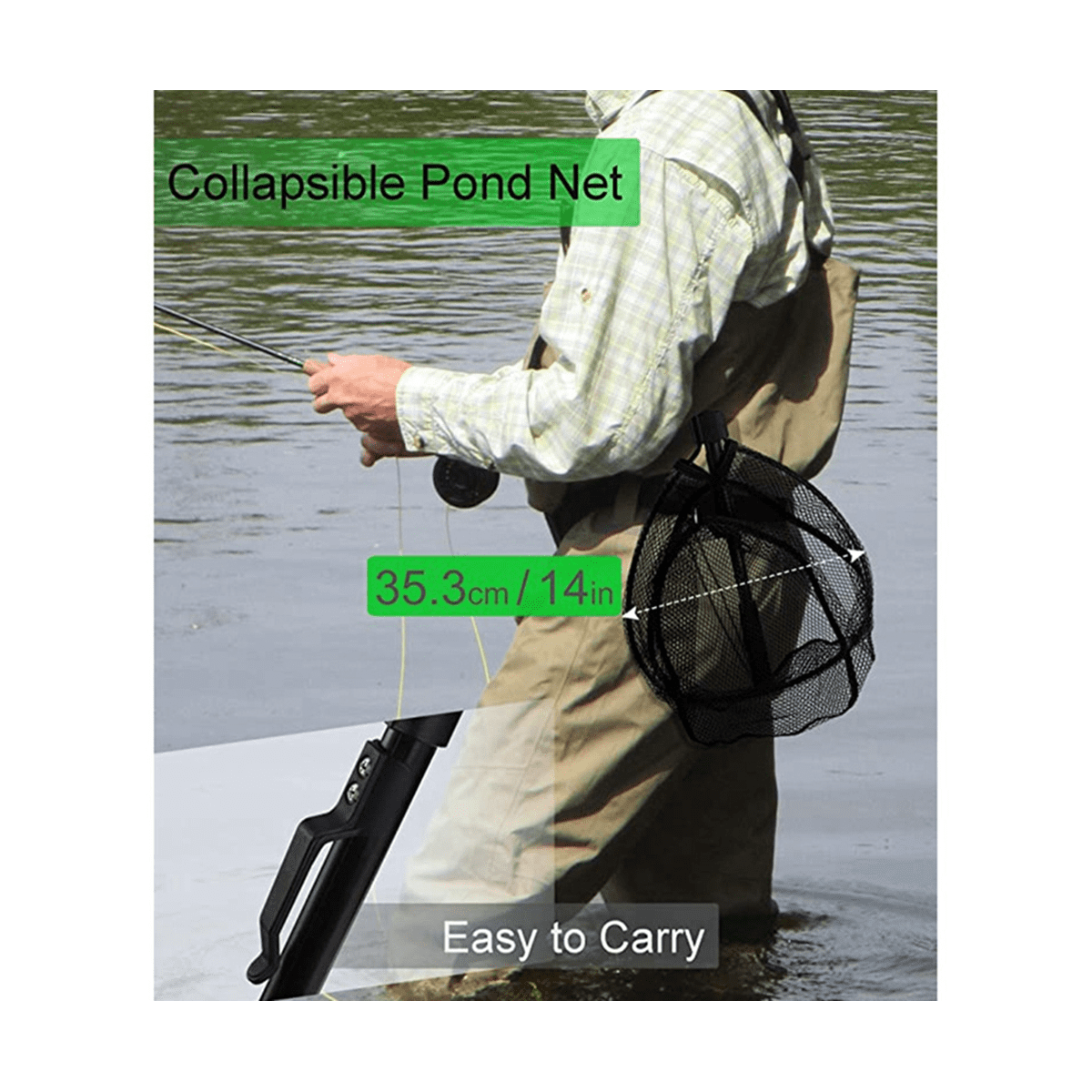 Aluminium Alloy Folding Net Roadrunner Portable Fishing Net One-Touch Folding  Fishing Net Fishing Gear 