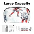 thumbnail image 3 of Ice Hockey Charger Organizer Hard Drive Bag Cable Cord Organizer Small Storage Pouch Oxford Fabric Waterproof Electronic Digital Accessories Travel Case 5.9x9.44x3.14 in., 3 of 6