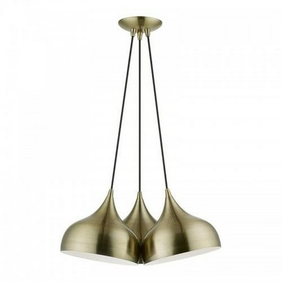 3 Light Cluster Pendant in Transitional Style-13.5 inches Tall and 21.5 inches Wide Bailey Street Home 218-Bel-4615465
