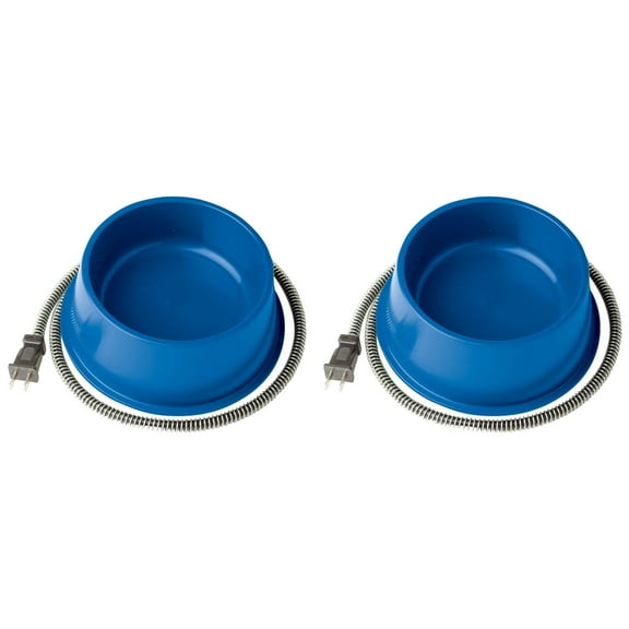 Farm Innovators Heated Pet Bowl w/Anti Chew Cord for All Breed Size, 2 Pack