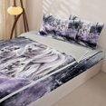 thumbnail image 3 of Manfei Vintage Wildlife Zipper Twin Comforter Sets with Fitted Sheet and 2 Pillowcases,Rustic Wolves Zipper Bedding Set,Gray,Light Gray Reversible,4pcs, 3 of 8