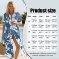 thumbnail image 6 of FUIALDOLG Blue Flower Design Summer Dresses for Women 2026 Casual Short Sleeve Button Down Maxi Dress Beach Swimsuit Cover Ups, 6 of 6