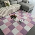 thumbnail image 3 of 4/12pcs Plush Puzzle Foam Floor Mat Soft Fluffy Interlocking Square Foam Tiles Area Rugs Carpet for Parlor Bedroom Decoration, 3 of 9