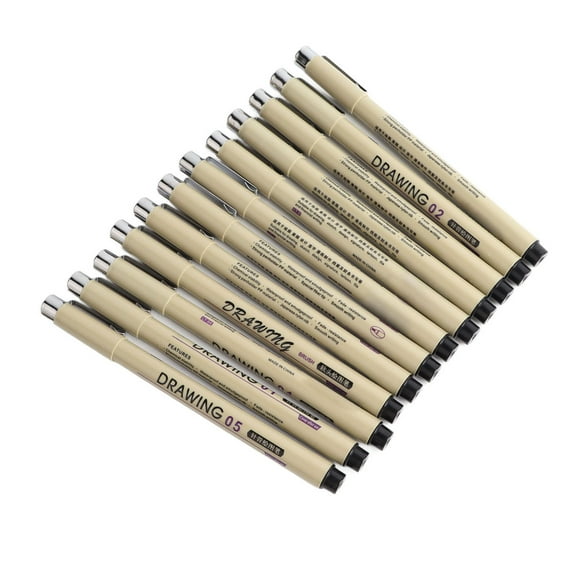 Micro Pen Fineliner Ink Pens,12pcs Micro Pen Fineliner Ink Pens Waterproof DIY Multiliner Pens Drawing Pens with Metal Clip for Artist Illustration Sketching,Multiliner Pens
