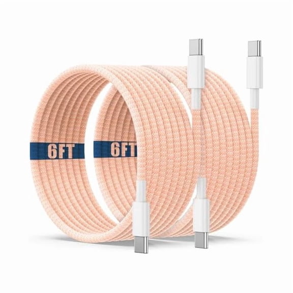 Quyaojz USB C to C Charging Cable 6ft, 60W Fast Type C to C Charger Cord Long for iPhone 17 Pro Max/17 Air/16 Pro Max/15 Plus, MacBook Pro 2021/2020/2019,iPad 12.9/11 inch/Mini/Air 5/4,Samsung Galaxy
