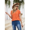 thumbnail image 3 of Richie House Women's Summer Casual Sexy V Neck Patch Pocket Tee Loose Top Tshirt ARH2022-A-XL, 3 of 4