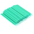 thumbnail image 2 of 200 hisopos de algodón para pestañas injertadas, microaplicadores, brochas de maquillaje, color verde, 2 of 10