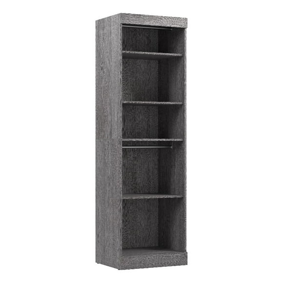 Bestar Canada Nebula 25W Organisateur de Placard en Bois Manufacturé Gris Écorce