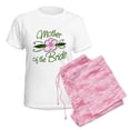 thumbnail image 6 of CafePress - Pink Flower Mother Of Bride Women's Light Pajamas - Women's Short Sleeve Print T-Shirt and Pants Light Cotton Pajama Set, 6 of 7