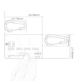 thumbnail image 2 of Yucurem 6Pcs Carabiner Spring Clip D Shape Buckle Hiking Backpacking Tools Mountaineering Essential (F), 2 of 8