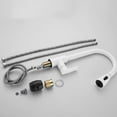 thumbnail image 7 of Kitchen Faucet with Pull Out Spray Kitchen Sink faucets Telescopic 360° Rotatable Brass Multifunction Kitchen Mixer Faucet-White, 7 of 7