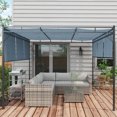 thumbnail image 2 of Outsunny 4 Pcs Garden Rattan Wicker Furniture Set w/ Cushions Mixed Grey, 2 of 10