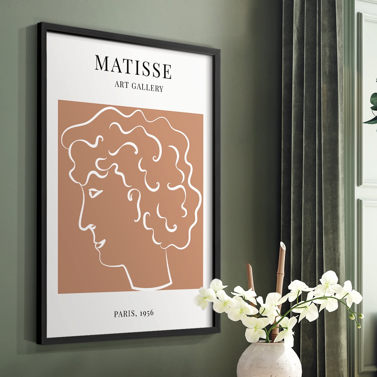 Matisse CXXVIII Framed Print in Black Solid Wood 16 x 20 Framed Print