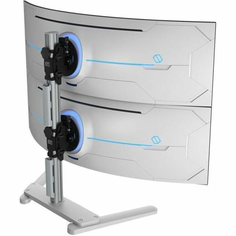 Atdec FREESTANDING Heavy Duty Dual Vertical Monitor Mount for Two Super Ultrawide Display  AWMS-2-BT75-FS-S