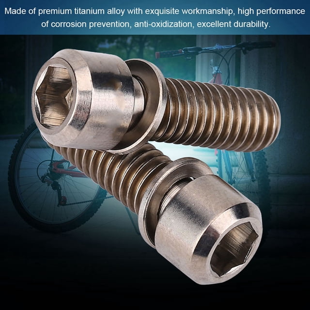 M Buder 4Pcs M6x18mm Tornillos de Freno de Disco para Bicicleta (Plateado) Aleación Premium Accesorios Ciclismo Montaña Fijación Segura