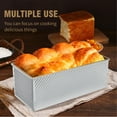 thumbnail image 6 of 2.2lb Silver Loaf Pan with Lid, Non-Stick Corrugated Bread Toast Box Mold with Cover, 1000g Bread Pan for Baking Bread, 6 of 7