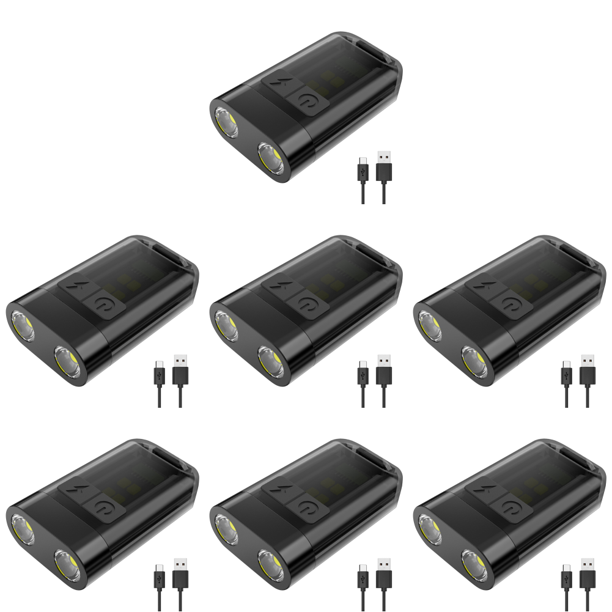 Mini linterna 9 modos de luz IPX4 impermeable para acampar al aire libre pescar correr