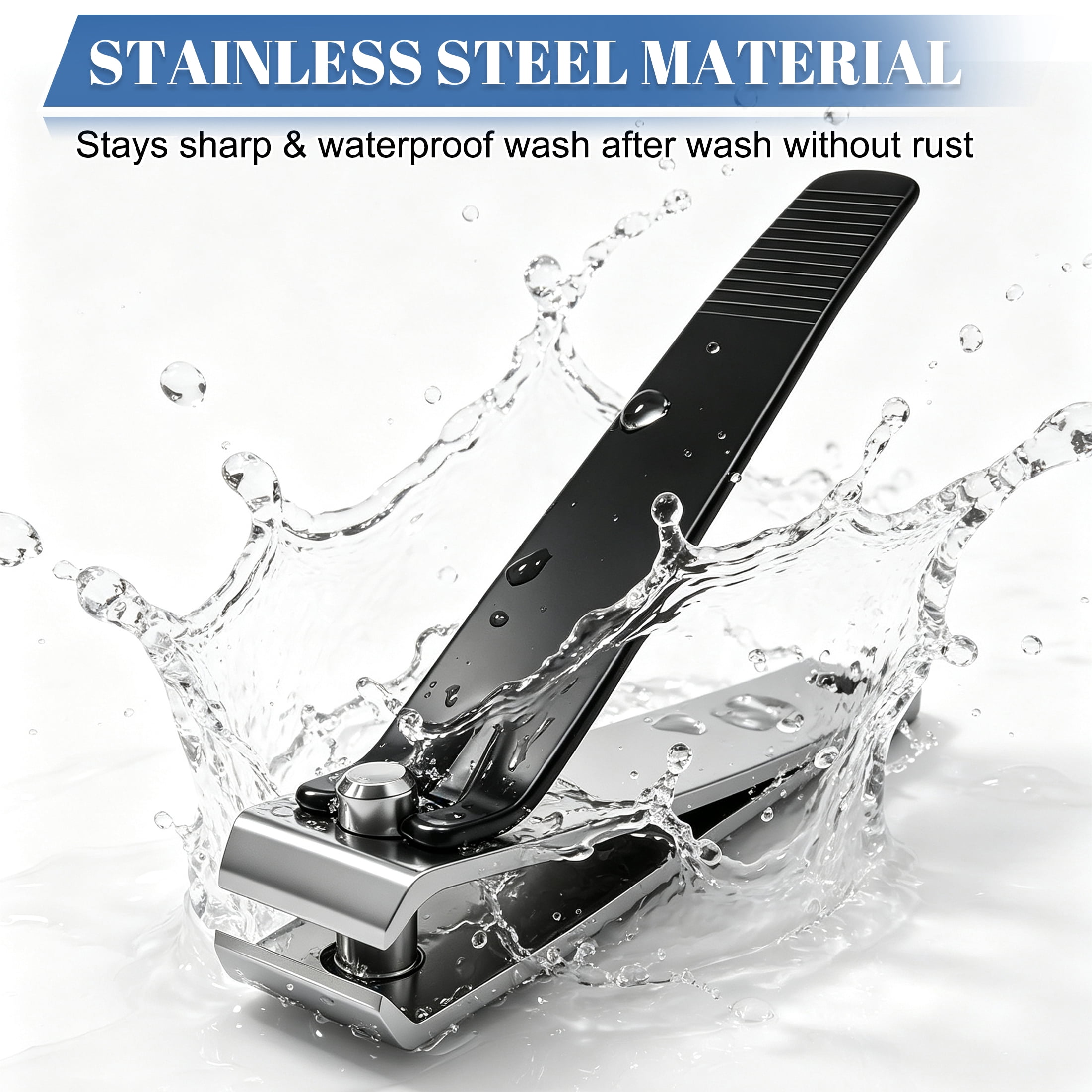 GARITIN Nail Clippers Set, Stainless Steel Fingernail & Toenail Cutters with Storage Case