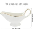 thumbnail image 2 of ABPETE Porcelain Gravy Boat and Creamer Set,Ceramic Sauce Cup for Thanksgiving, Entertaining,Dishwasher Safe Cream Jug (190ML), 2 of 18