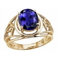 thumbnail image 2 of Tommaso Design� Oval 10x8 mm Genuine Large Iolite Ring, 2 of 9