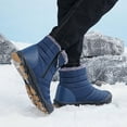 thumbnail image 4 of Tejiojio Womens Zippered Snow Boots,Men Shoes Solid Color Winter Keep Warm Woolen Casual Zipper Short Boots, 4 of 5