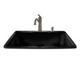 thumbnail image 2 of Miseno MCI53-4TM-78 33" Single Basin Drop In Cast Iron Kitchen Sink; Black, 2 of 6