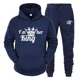 thumbnail image 3 of Chándal con estampado de QUEEN y KING para hombre y mujer, Sudadera con capucha para parejas, ropa deportiva para amantes, conjunto de 2 piezas, 3 of 5