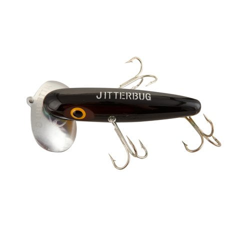 Arbogast XL Jitterbug Fishing Lure Hard bait Topwater Black 4 1/2 in 1
