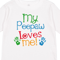 thumbnail image 4 of Inktastic My Peepaw Loves Me Gift Boys or Girls Long Sleeve Toddler T-Shirt, 4 of 5