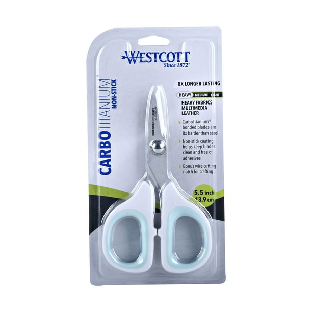 Westcott Carbo Titanium NonStick 5.5 inch Media Scissor, 1 Pack