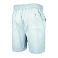 thumbnail image 4 of XIAONU Men's Solid Linen-Blend Short Relaxed Fit High Waisted Drawstring Mid Thigh Short Breathable Lightweight Beach Shorts, 4 of 8