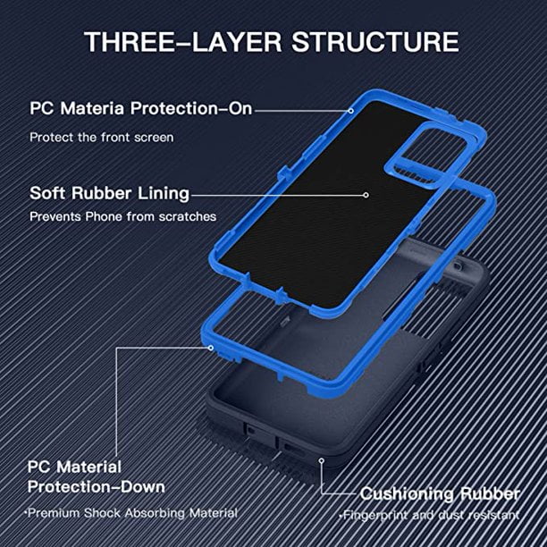 Samsung Galaxy S20 Heavy Duty Case, Military Grade Hard Protection, Shatter  Resistant, 3 Layer Rubber Compatible for Galaxy S20, Black - By Entronix
