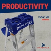 Louisville Ladder 6-Foot Aluminum Step Ladder with molded pail, 250-Pound Load Capacity, Type I, AS2106