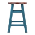 thumbnail image 2 of Element 2pc Dining Stools with Square Legs, Rustic Teal and Walnut Finish, 2 of 4